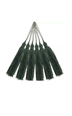 PINGENTE DE TASSEL 7CM COM 10 PECAS NYBC VERDE MUSGO