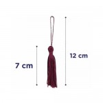 PINGENTE DE TASSEL 7CM COM 10 PECAS NYBC BORDO