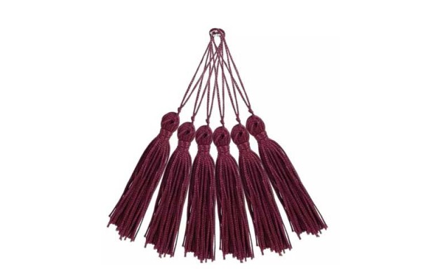 PINGENTE DE TASSEL 7CM COM 10 PECAS NYBC BORDO