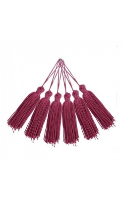 PINGENTE TASSEL DE SEDA 7CM COM 10 UNIDADES NYBC CEREJA ESCURO 