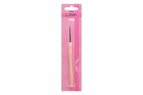 AGULHA DE CROCHE NYBC BASE EMBORRACHADA N 1.5MM