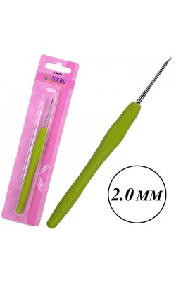 AGULHA DE CROCHE NYBC BASE EMBORRACHADA TAM 2,0MM