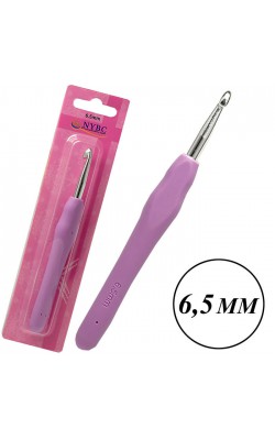 AGULHA DE CROCHE NYBC BASE EMBORRACHADA TAM 6,5MM
