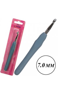 AGULHA DE CROCHE NYBC BASE EMBORRACHADA TAM 7MM