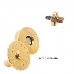 BOTAO MAGNETICO COM GARRA 18MM COM 10 PC DOURADO