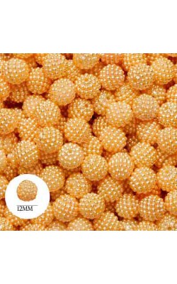 PEROLA CRAQUELADA 12MM SALMAO COM 20GR 
