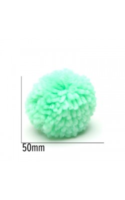 POMPOM DE LA 50MM VERDE COM 5 UNIDADES