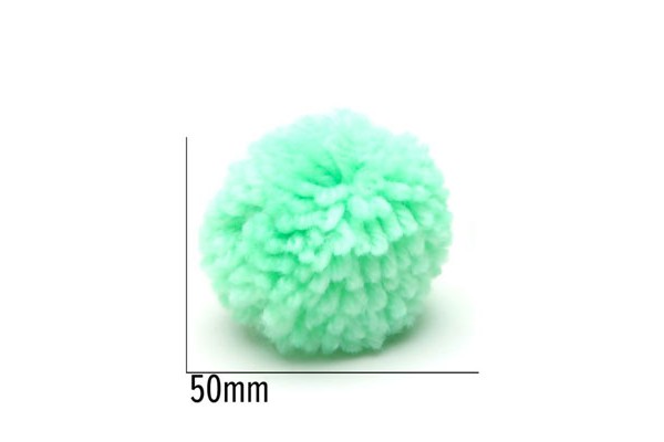 POMPOM DE LA 50MM VERDE COM 5 UNIDADES