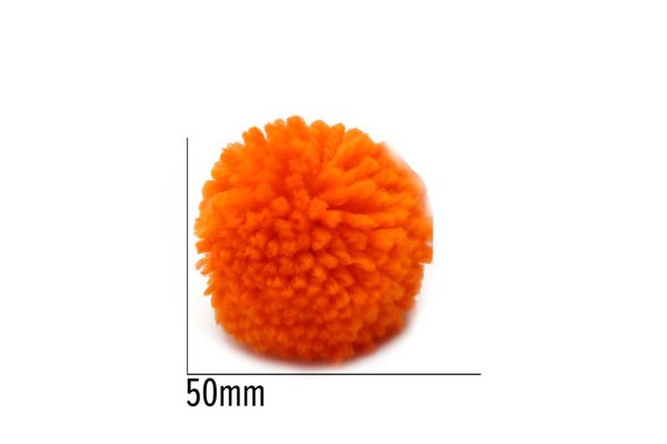 POMPOM DE LA 50MM CENOURA COM 5 UNIDADES
