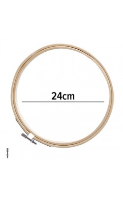 BASTIDOR REDONDO DE BAMBU COM TARRAXA 24CM