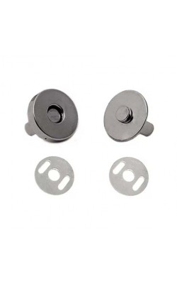 BOTAO MAGNETICO COM GARRA 18MM ONIX COM 10 PC