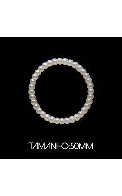 ARGOLA DE PEROLA 50MM COM 6 UNIDADES