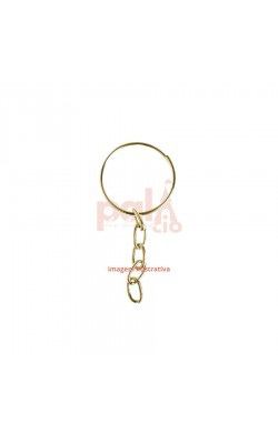 ARGOLA CHAVEIRO 24MM 50PC DOURADO