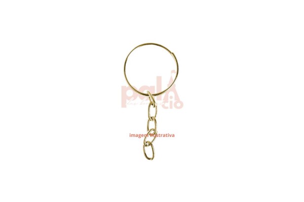 ARGOLA CHAVEIRO 24MM 50PC DOURADO