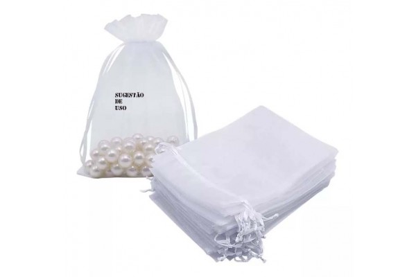 SACO DE ORGANZA 9X12 CM COM 100 PECAS