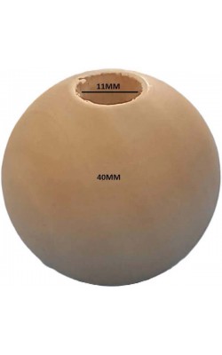 BOLA DE MADEIRA CONTAS NATURAL 40MM 500G