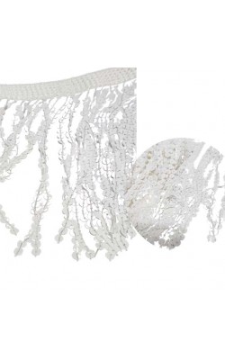 FRANJA PAETE LARG 20CM 1MT BRANCO