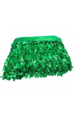 FRANJA PAETE LARG 20CM VERDE ESCURO 1MT