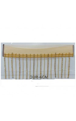 FRANJA STRASS BOLINHA DOURADA 1MT