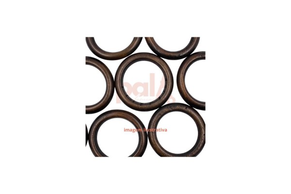 ARGOLA DE MADEIRA 3,8CM MARROM 6PC ARGOLA DE MADEIRA 3,8CM MARROM 6PC