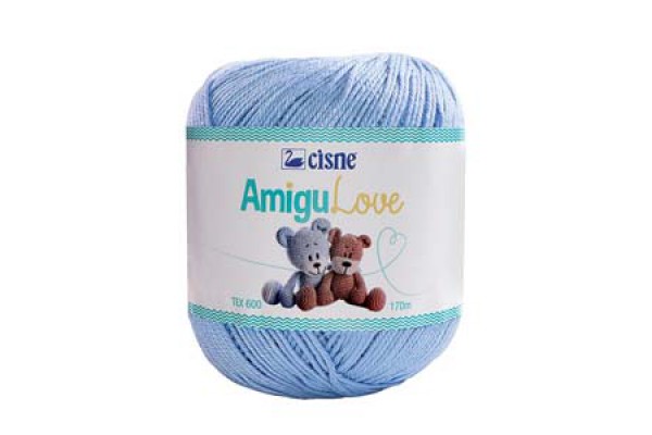 LINHA AMIGULOVE CISNE 170M 100G AZUL CANDY