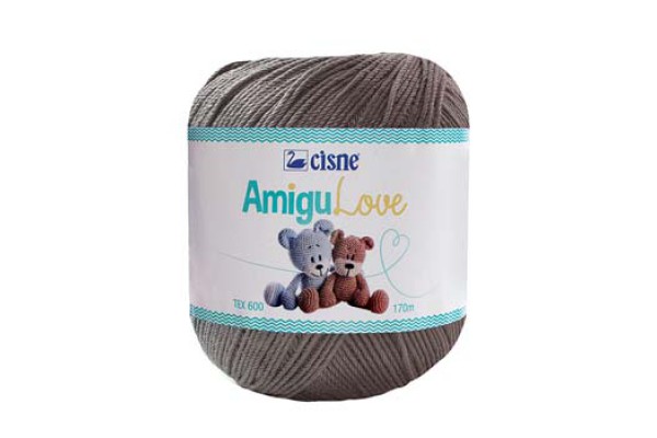 LINHA AMIGULOVE CISNE 170M 100G CINZA CHUMBO