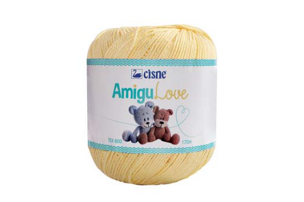 LINHA AMIGULOVE CISNE 170M 100G AMARELO