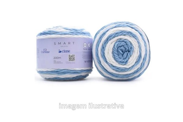 FIO CISNE SMART 100G AZUL  BRANCO