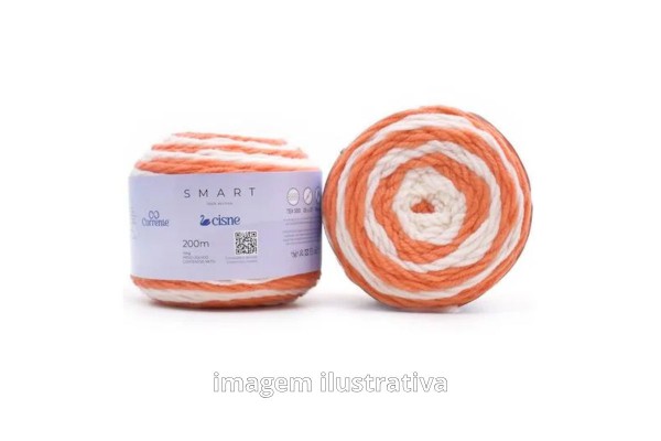 FIO CISNE SMART 100G LARANJA BRANCO