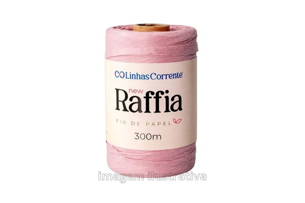 FIO DE PAPEL RAFFIA COATS ROSA ANTIGO 300M