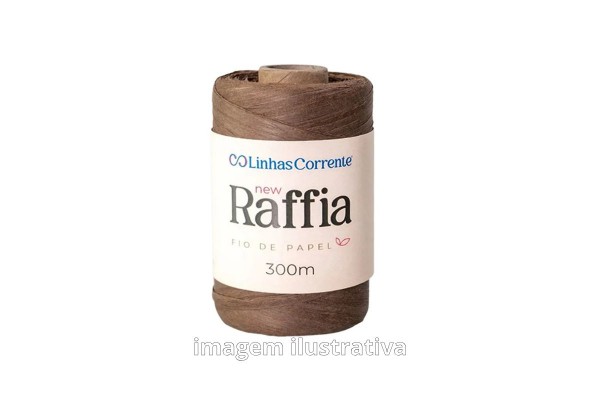 FIO DE PAPEL RAFFIA COATS MARROM 300M