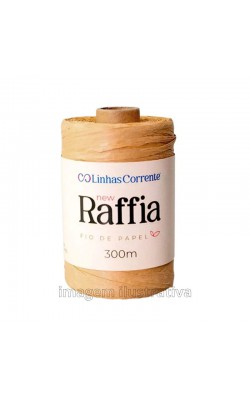 FIO DE PAPEL RAFFIA COATS BEGE 300M