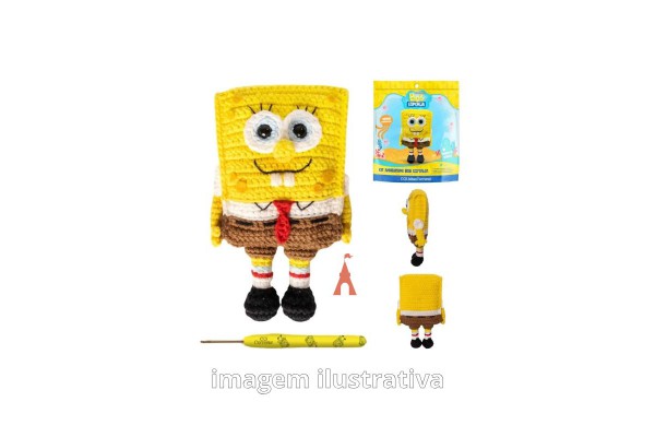 KIT AMIGURUMI BOB ESPONJA CORRENTE KIT AMIGURUMI BOB ESPONJA CORRENTE