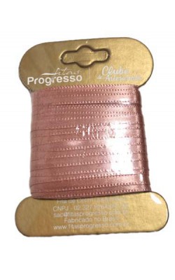 FITA DE CETIM PROGRESSO 000 COM 10 MTS ROSA VELHO
