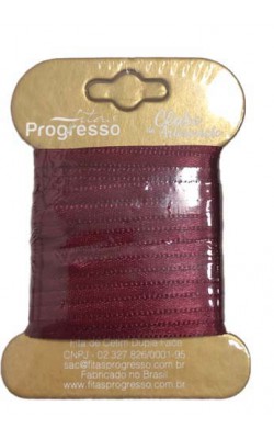 FITA DE CETIM DUPLA FACE PROGRESSO 000 COM 10 MTS MARSALA