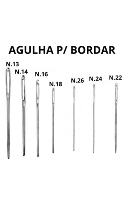 AGULHA PARA BORDAR COM 5 PECAS 