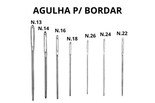 AGULHA PARA BORDAR COM 7 PECAS 