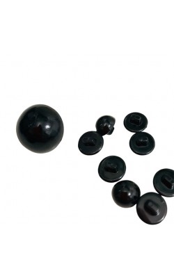 BOTAO MEIA PEROLA PRETO 12MM PARA COSTURA COM 20 PECAS