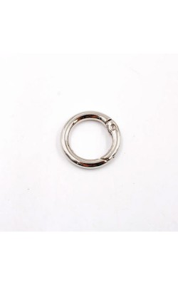 ARGOLA MOSQUETAO ARTICULADO 25MM COM 2 PECAS NIQUELADO