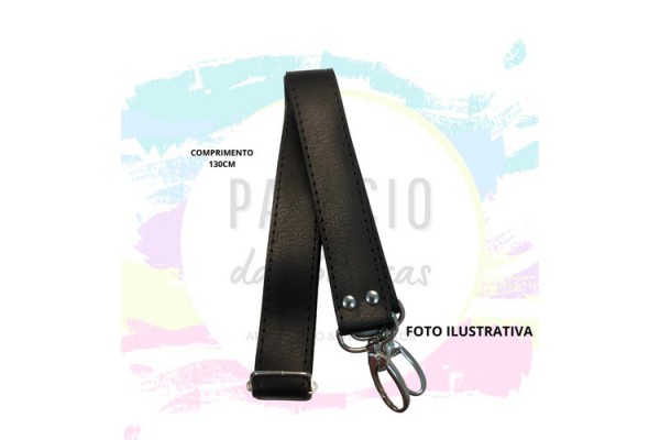 ALCA TRANSVERSAL NIQUELADO COM REGULADOR 3X130CM PRETO