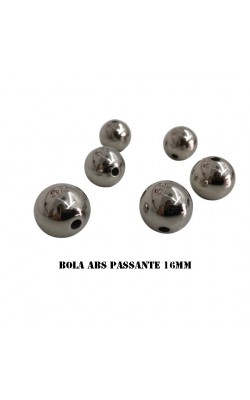 BOLA ABS LISA PASSANTE 16MM COM 10 UNIDADES 
