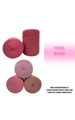 FIO DE MALHA RESIDUAL FIORESCER 1KG TONS DE ROSA 