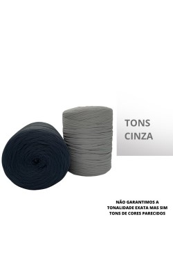 FIO DE MALHA RESIDUAL FIORESCER 1KG TONS DE CINZA