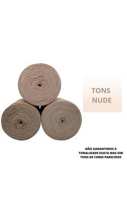 FIO DE MALHA RESIDUAL FIORESCER 1KG TONS DE NUDE
