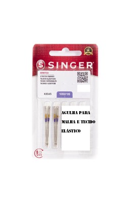 AGULHA PARA MAQUINA SINGER 2045 100/16 2 PECAS