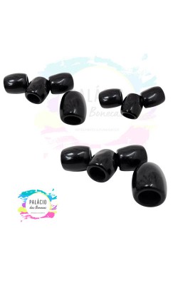 PASSANTE DE RESINA PRETA COM 4 UNIDADES 