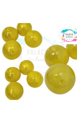 PASSANTE DE RESINA BOLA AMARELA COM 4 UNIDADES 