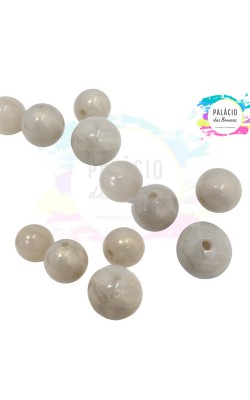 PASSANTE DE RESINA BOLA OFF WHITE COM 4 UNIDADES 