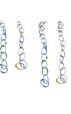 CORRENTE PARA BOLSA OU CINTO ALUMINIO COLORIDO BRANCO 1MT