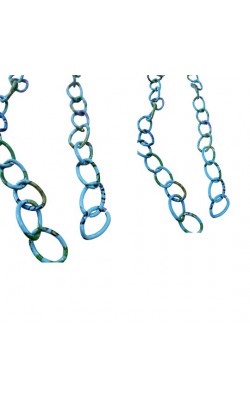 CORRENTE PARA BOLSA OU CINTO ALUMINIO COLORIDO AZUL 1MT